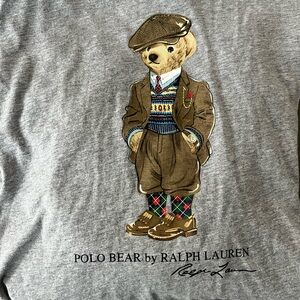 Ralph Lauren Gray Polo Bear Graphic Tee